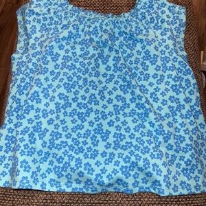 wonder nation Light Aqua Sleeveless Top with Blue Trim